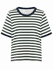 Cecil T-shirt Striped Groen - OAK Fashion Noordwolde