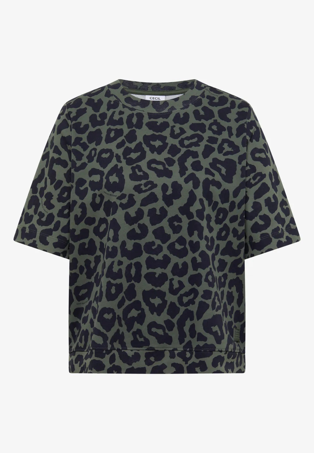 Cecil T-shirt Twotone Groen - OAK Fashion Noordwolde