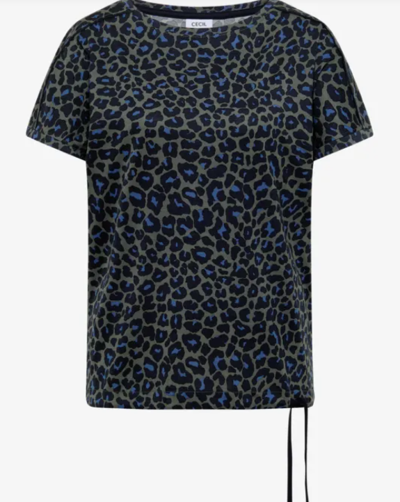 Cecil T-shirt Leo Groen - OAK Fashion Noordwolde