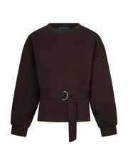 Red Button Red Button Shakira top & belt scuba Espresso - OAK Fashion Noordwolde