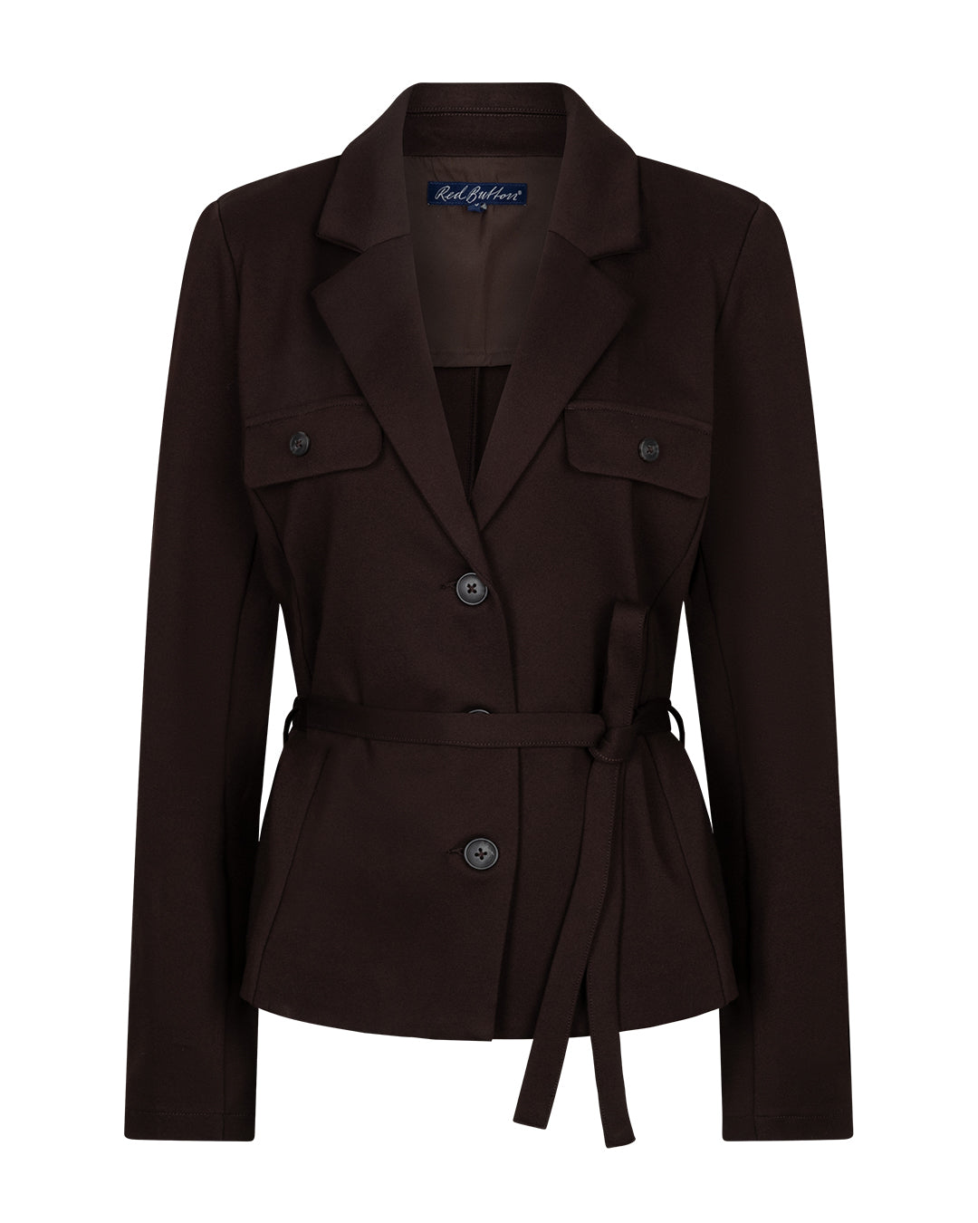 Red Button Red Button Blazer & belt punta Espresso - OAK Fashion Noordwolde