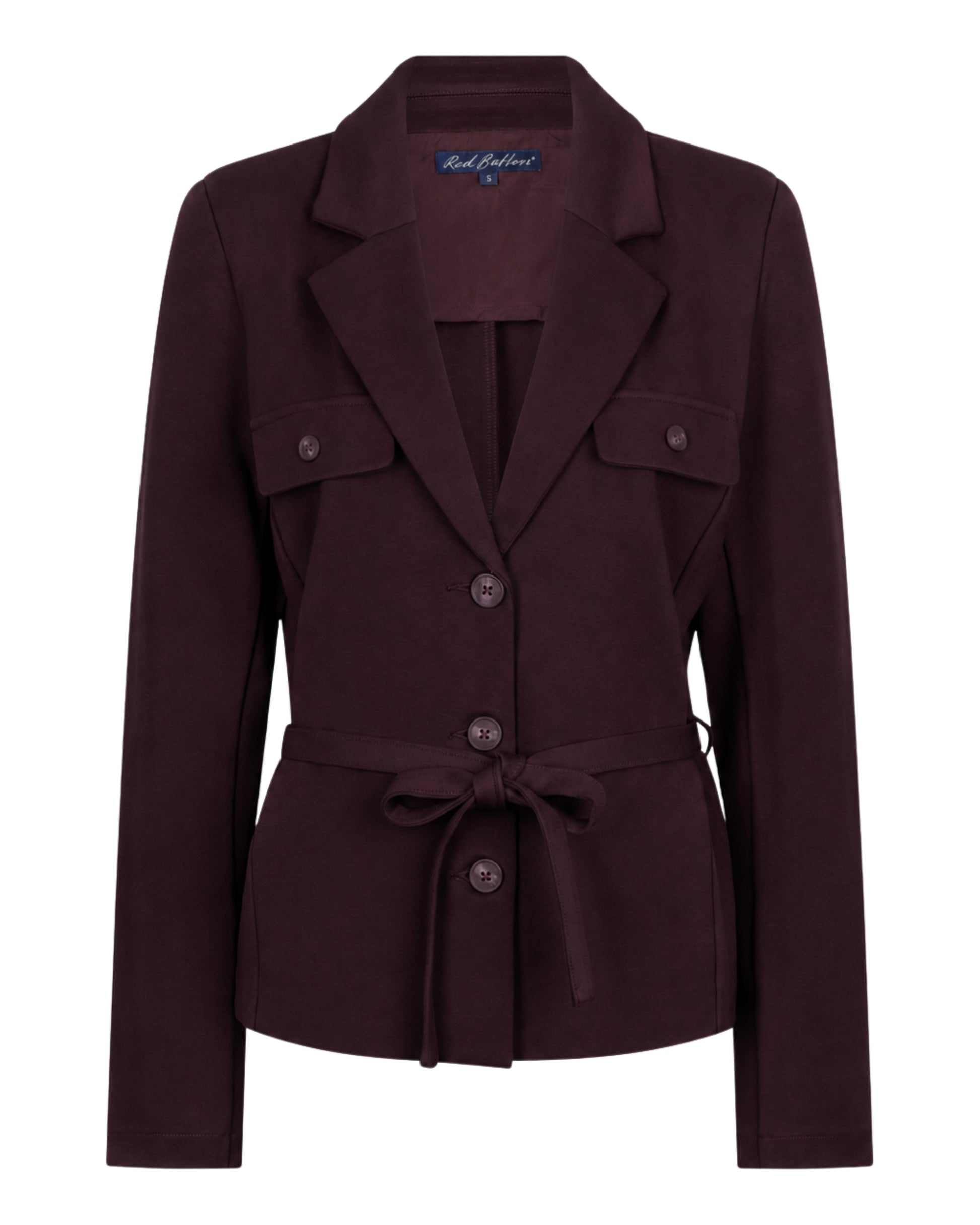 Red Button Red Button Blazer & belt punta burgundy - OAK Fashion Noordwolde