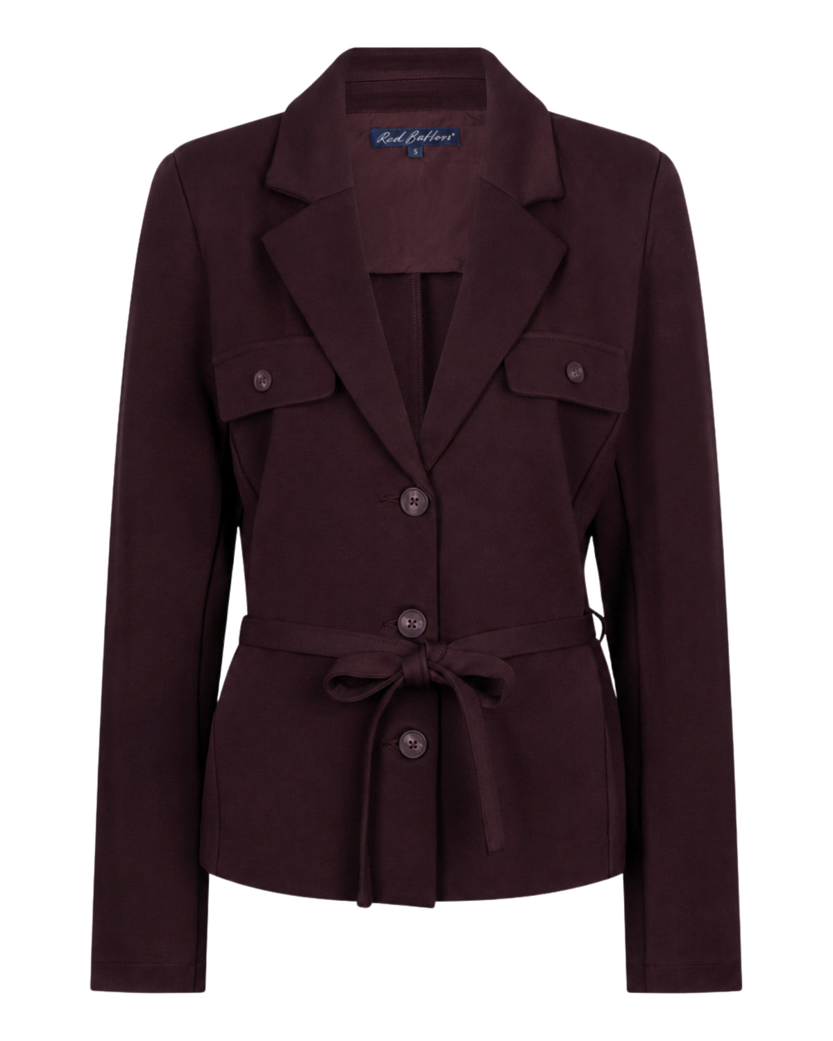 Red Button Red Button Blazer & belt punta burgundy - OAK Fashion Noordwolde