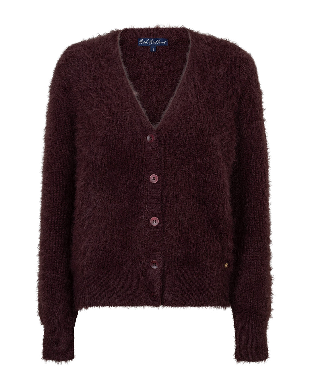 Red Button Red Button Cardigan fuzzy burgundy - OAK Fashion Noordwolde