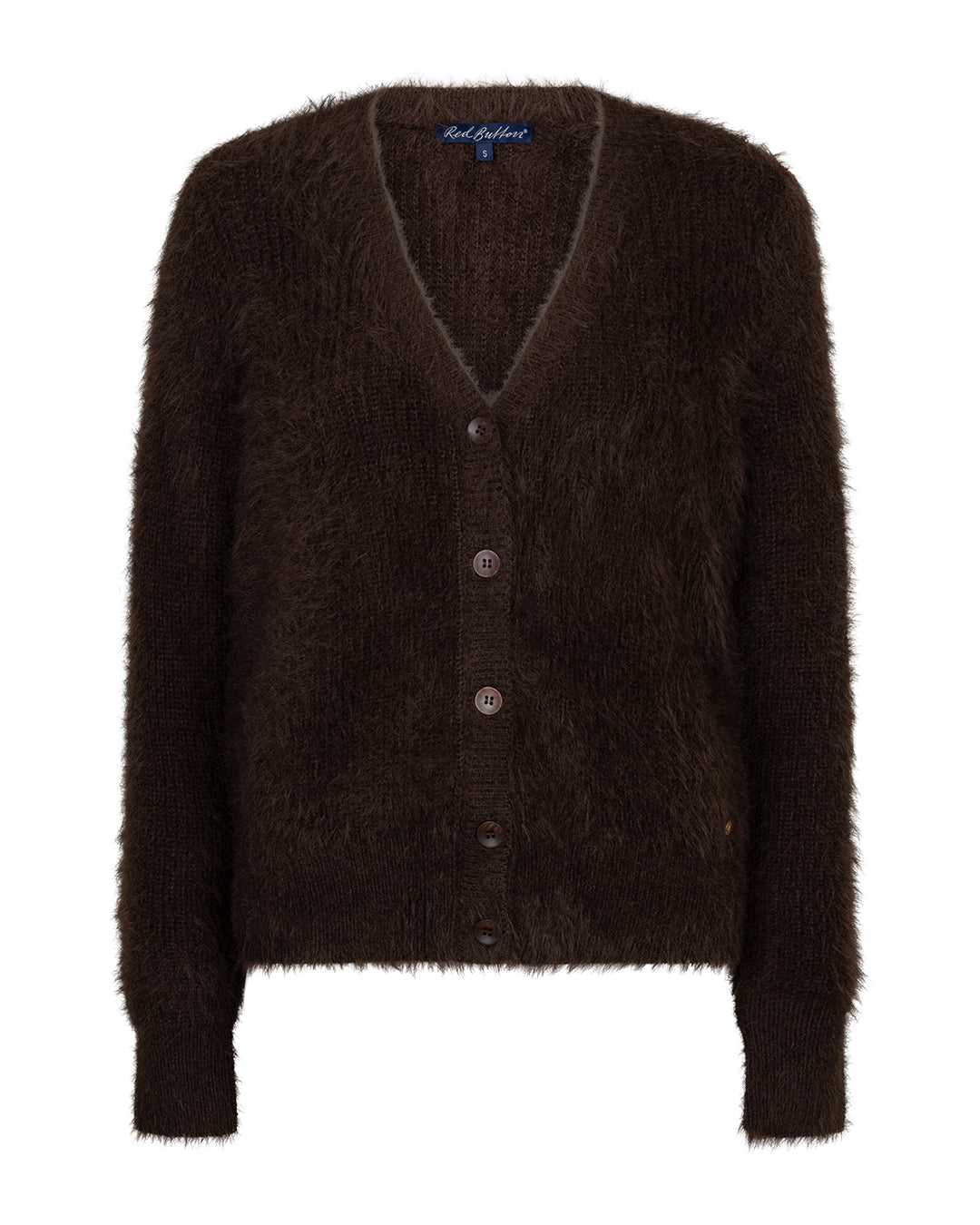 Red Button Red Button Cardigan fuzzy Espresso - OAK Fashion Noordwolde