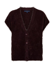 Red Button Red Button Sleeveless fuzzy burgundy - OAK Fashion Noordwolde