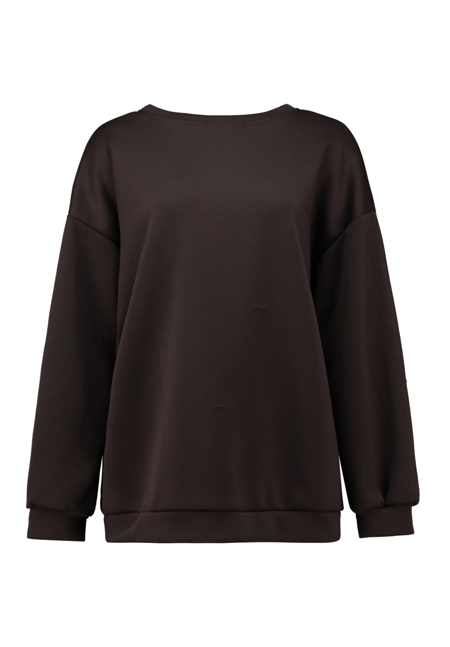 Haily's Sweater Marma Bruin - OAK Fashion Noordwolde