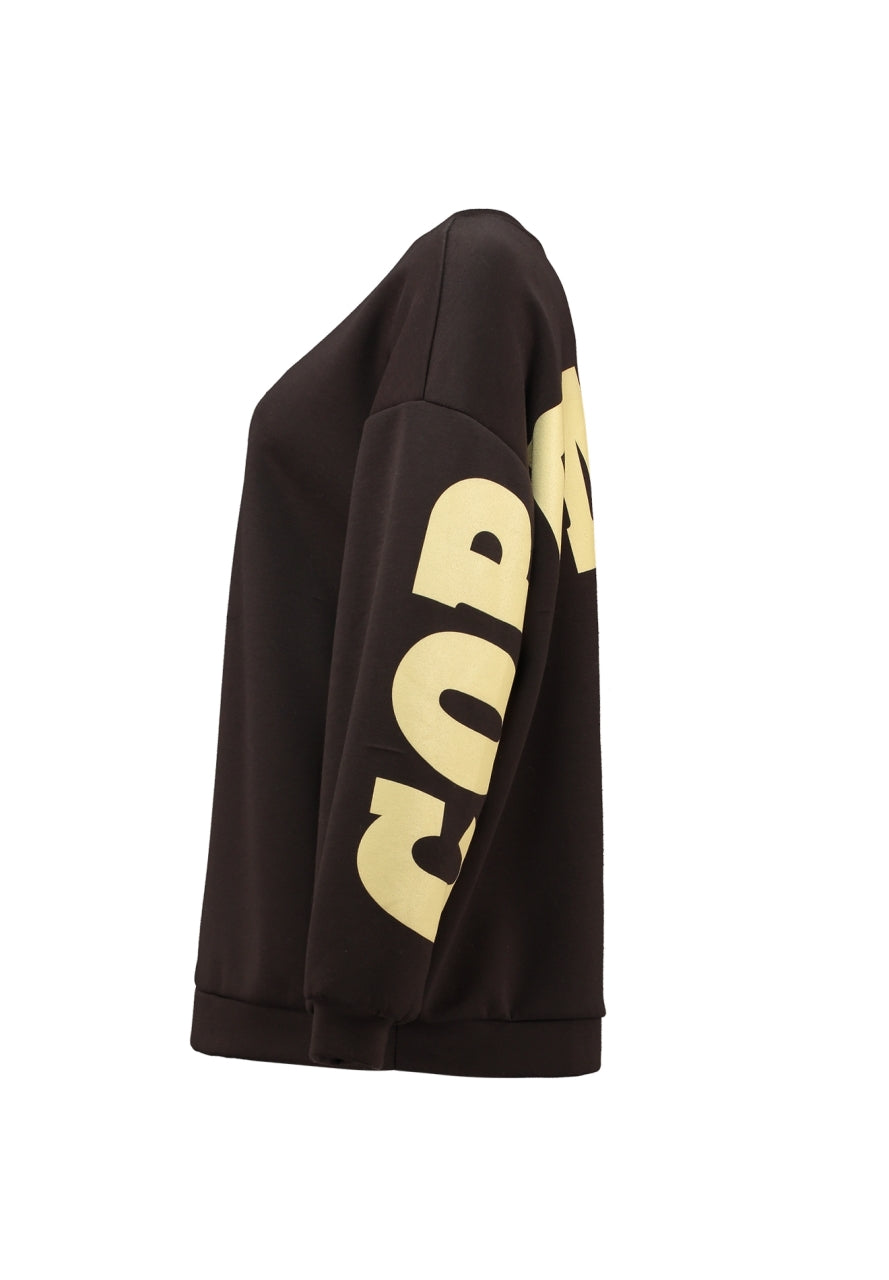 Haily's Sweater Marma Bruin - OAK Fashion Noordwolde