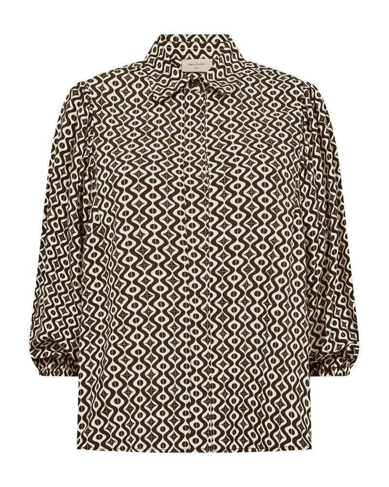 Freequent Blouse Adney Bruin - OAK Fashion Noordwolde