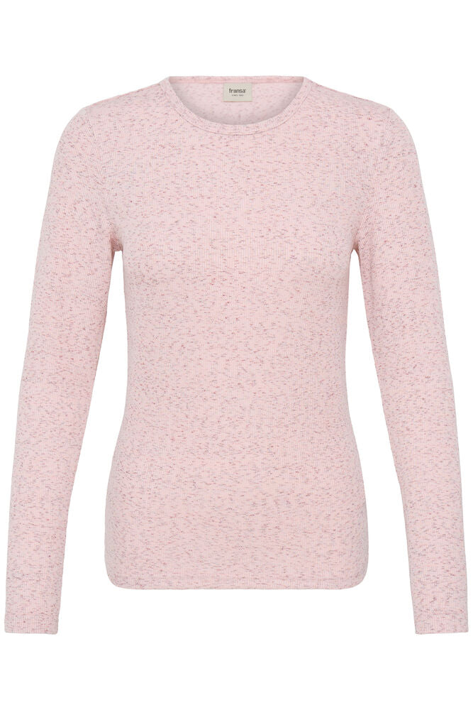 Fransa FRJAVINA TEE 1 Silver Pink Melange - OAK Fashion Noordwolde
