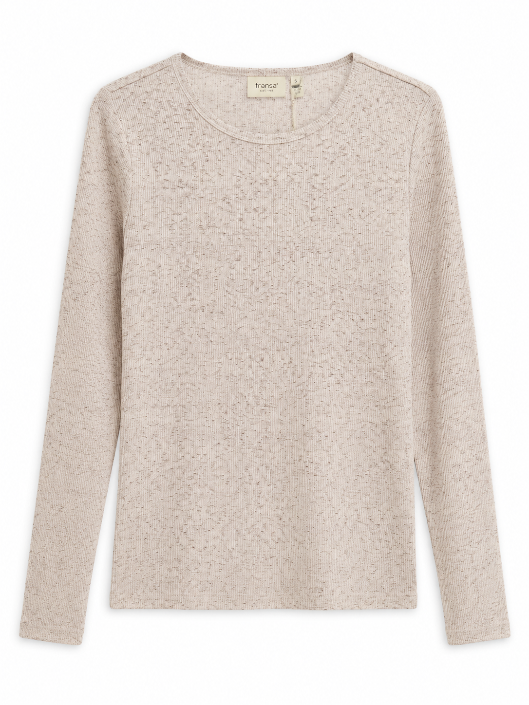 Fransa FRJAVINA TEE 1 Pumice Stone Melange - OAK Fashion Noordwolde