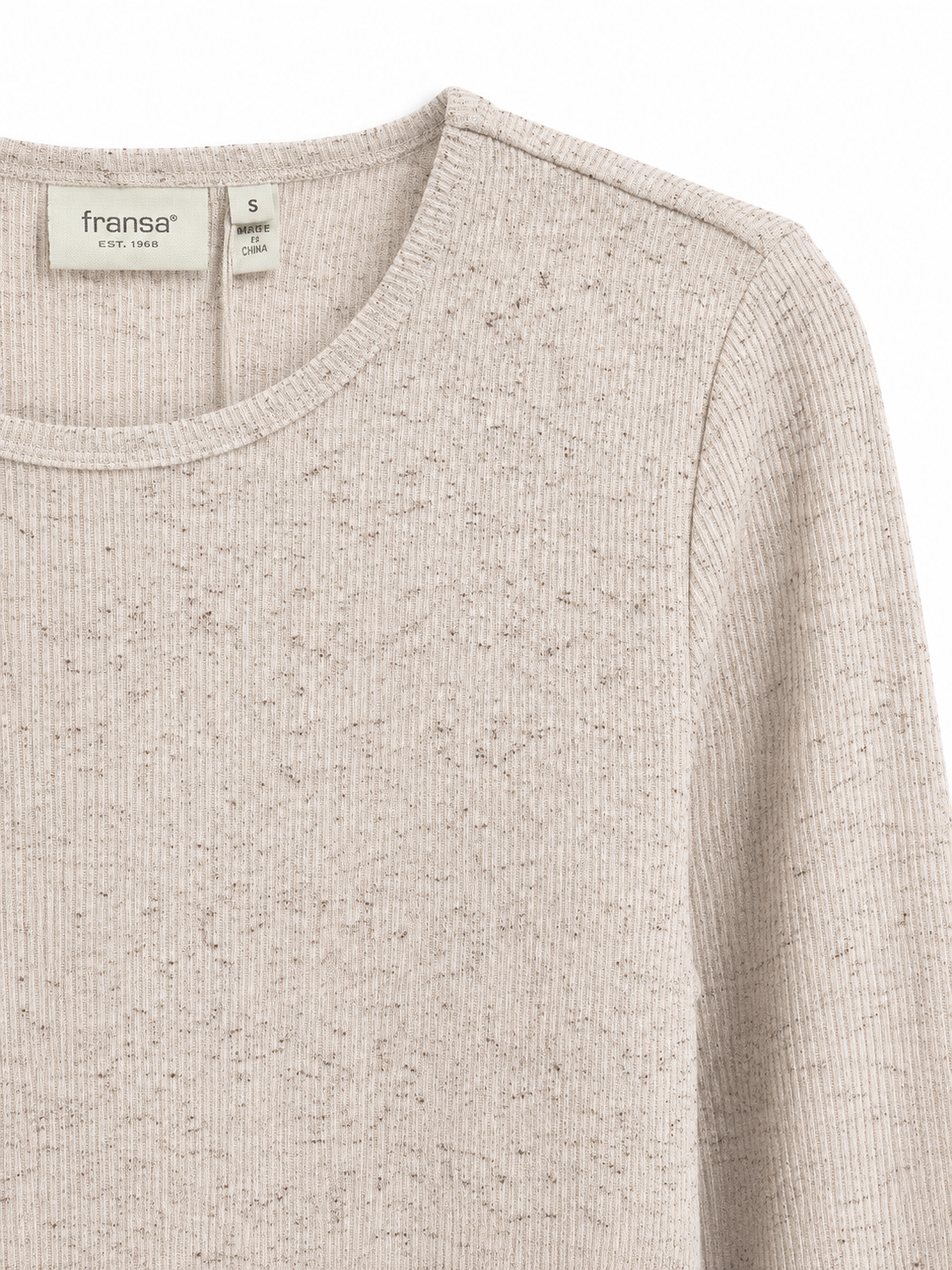 Fransa FRJAVINA TEE 1 Pumice Stone Melange - OAK Fashion Noordwolde