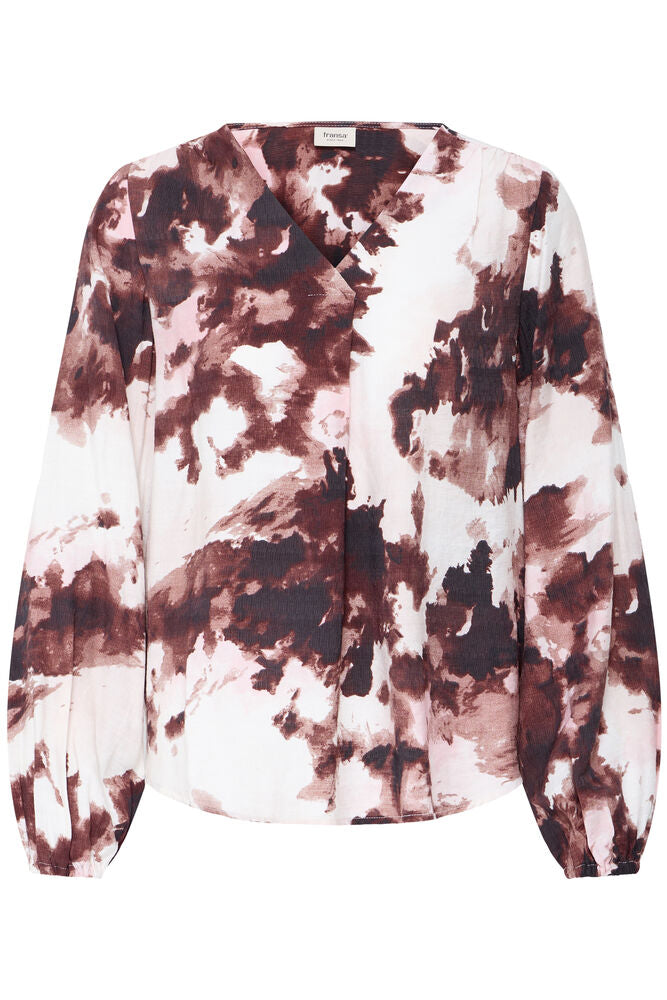 Fransa Blouse Ariana Bruin - OAK Fashion Noordwolde
