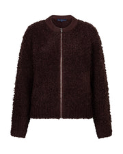 Red Button Red Button Bomber knit boucle burgundy - OAK Fashion Noordwolde