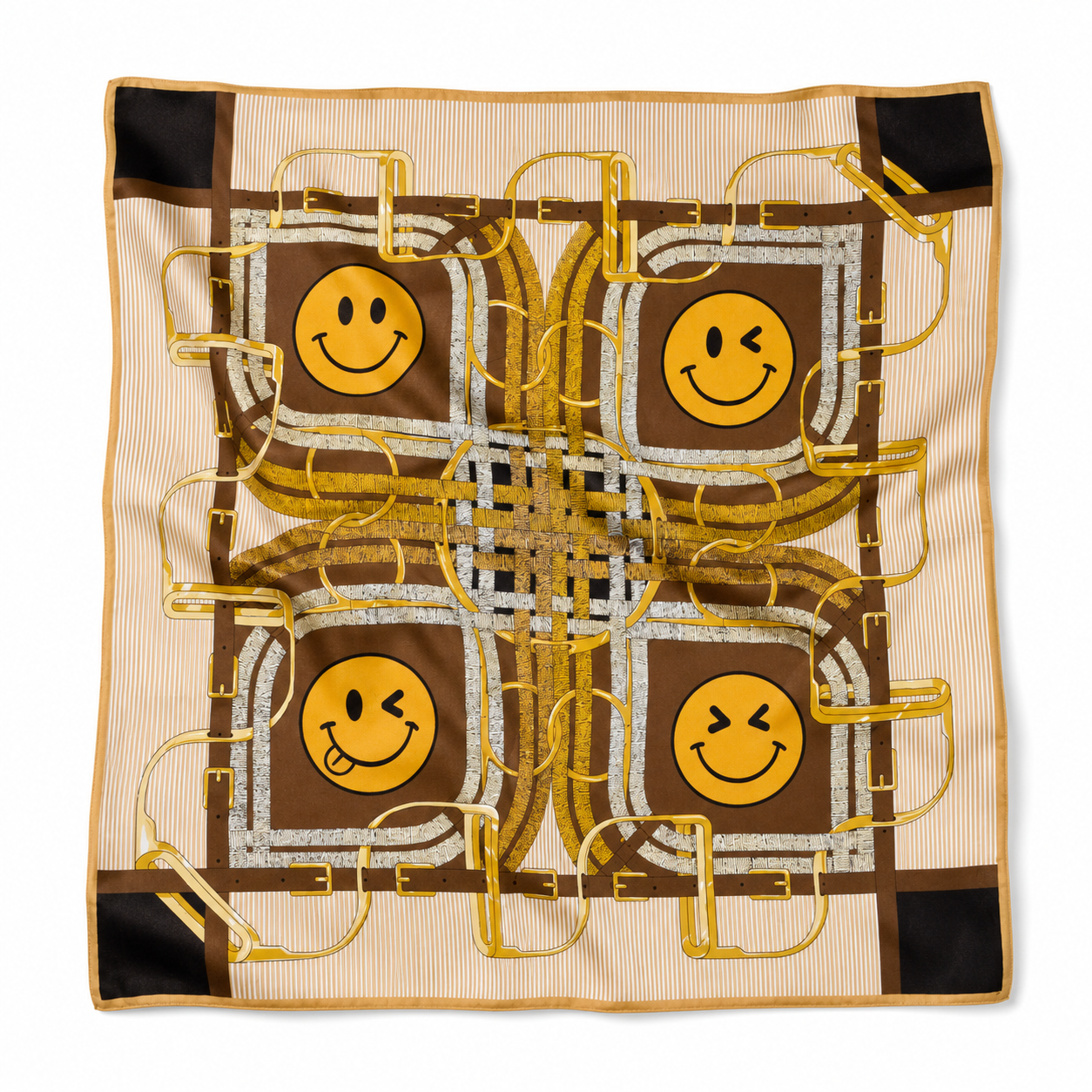 Oak Sjaal Smiley Bruin - OAK Fashion Noordwolde