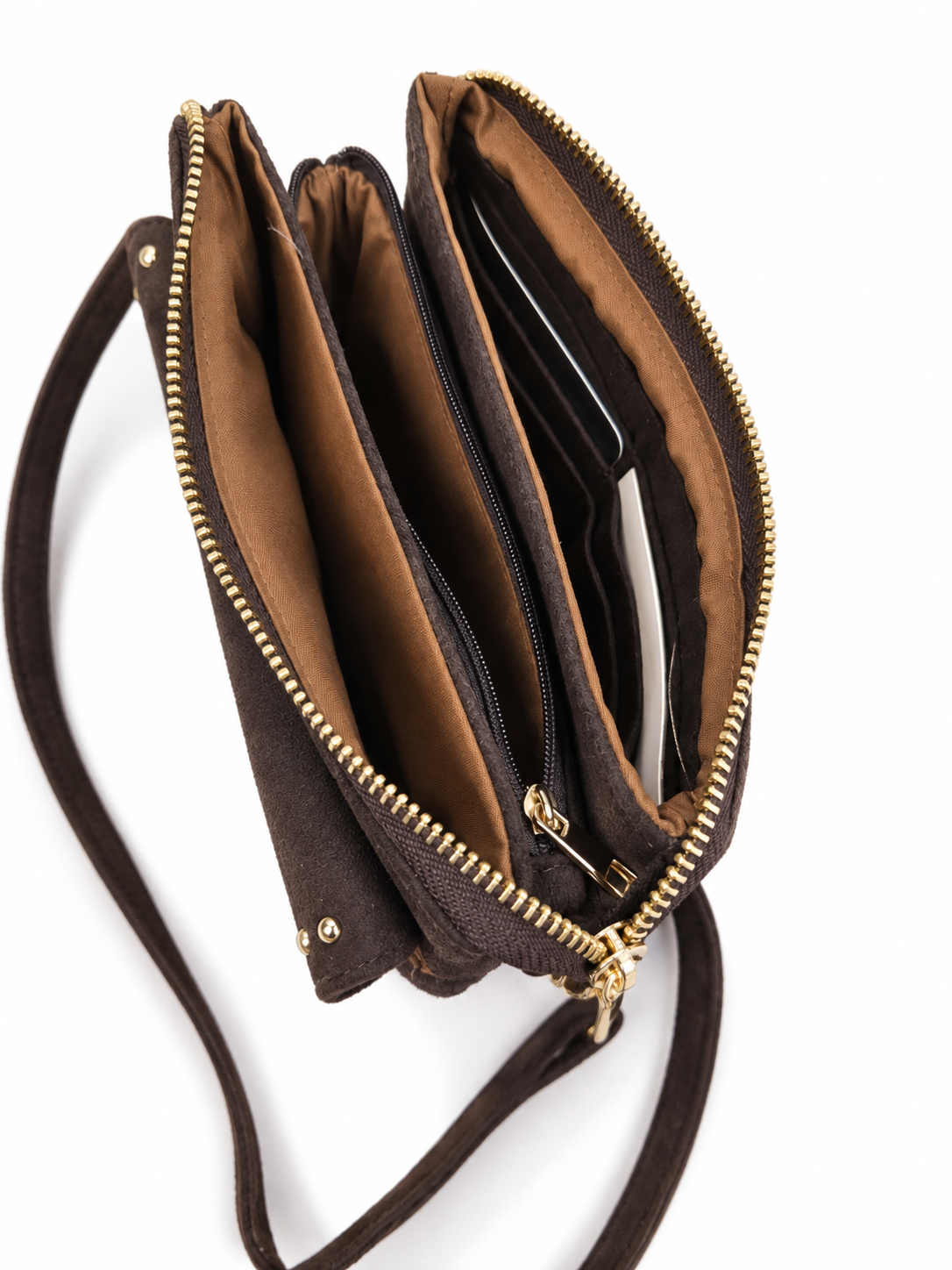 Oak Tasje met Studs Bruin - OAK Fashion Noordwolde