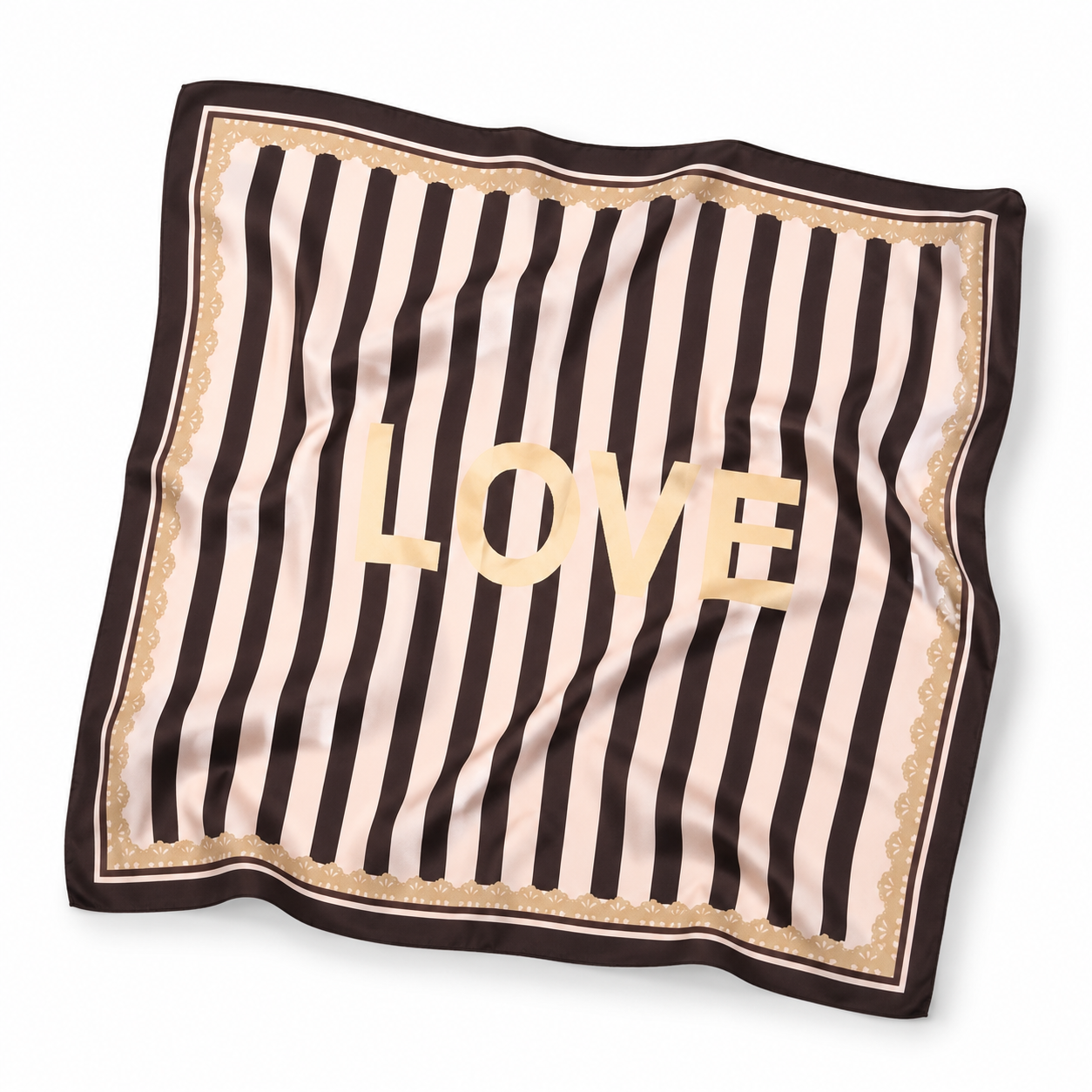 Oak Sjaal Streep met Love Roze - OAK Fashion Noordwolde