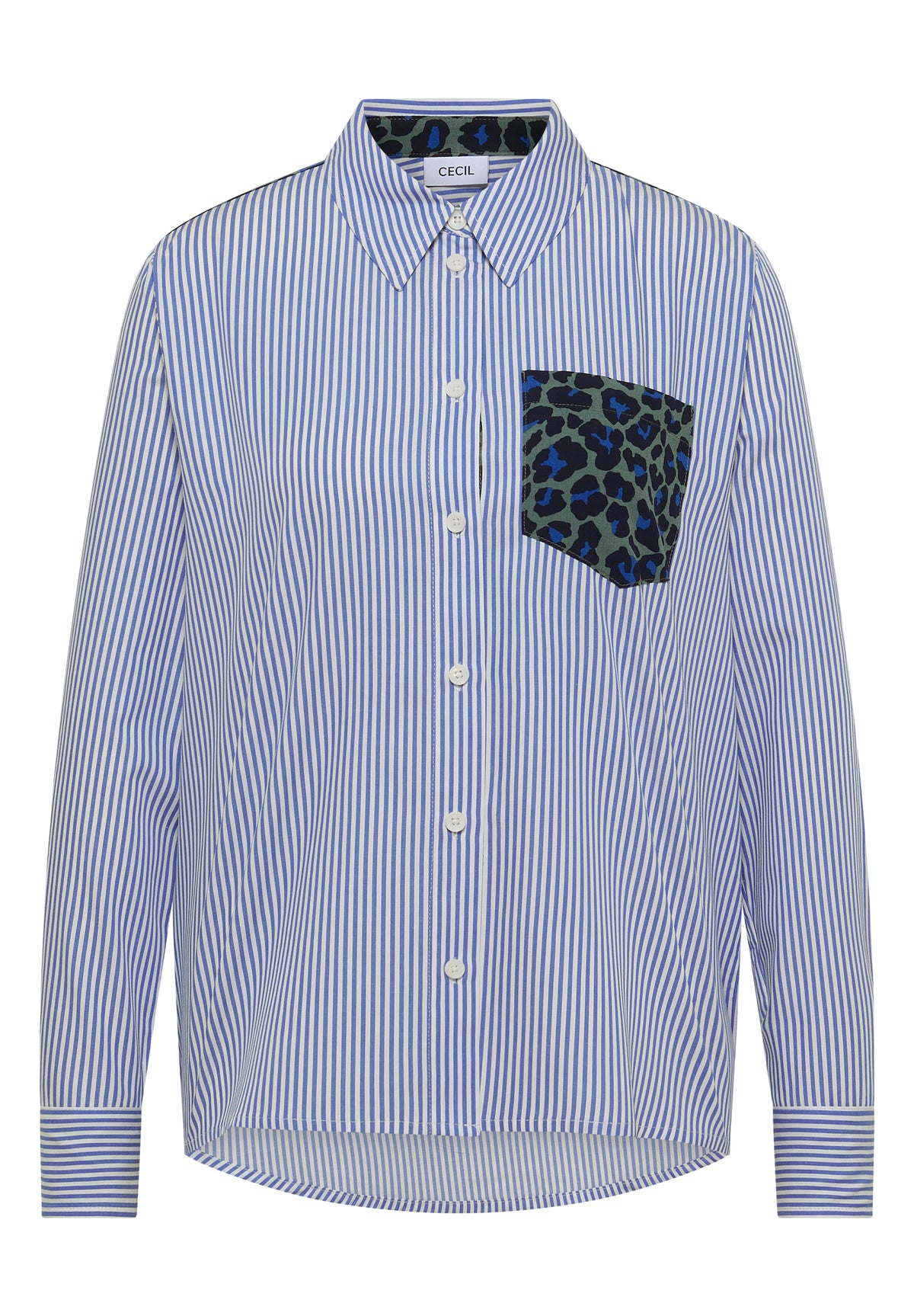 Cecil Blouse Stripe Blauw - OAK Fashion Noordwolde