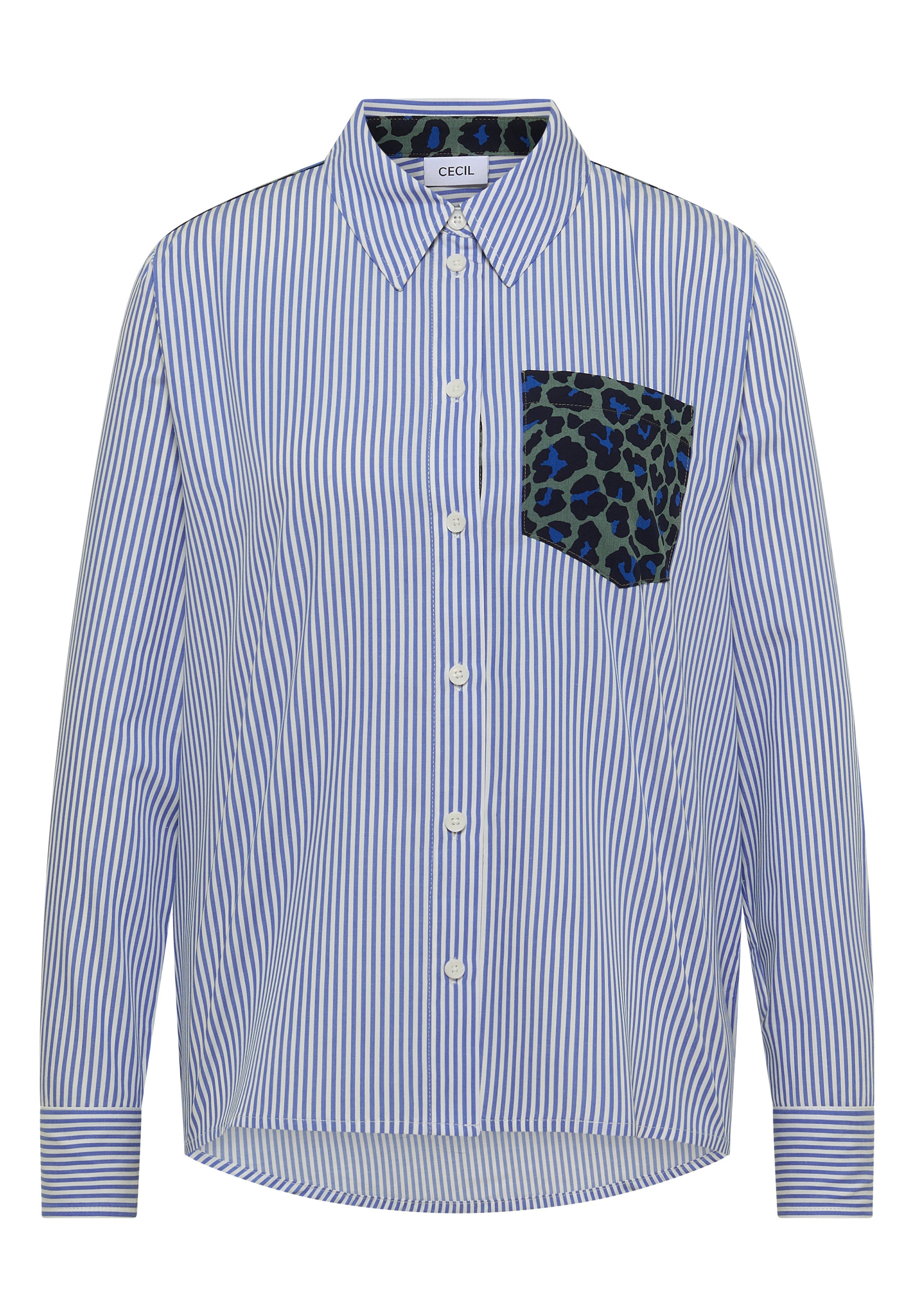Cecil Blouse Stripe Blauw - OAK Fashion Noordwolde