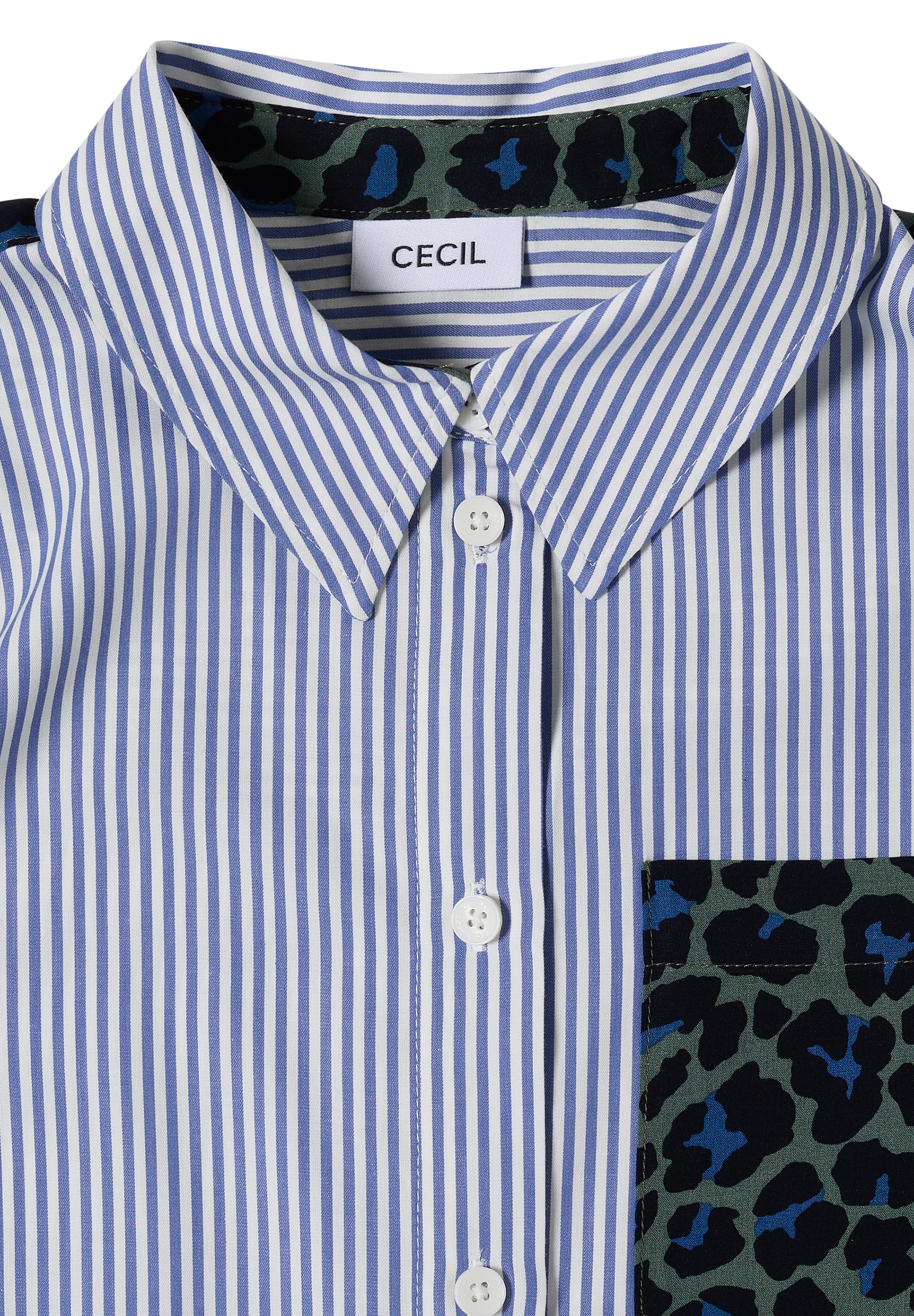 Cecil Blouse Stripe Blauw - OAK Fashion Noordwolde