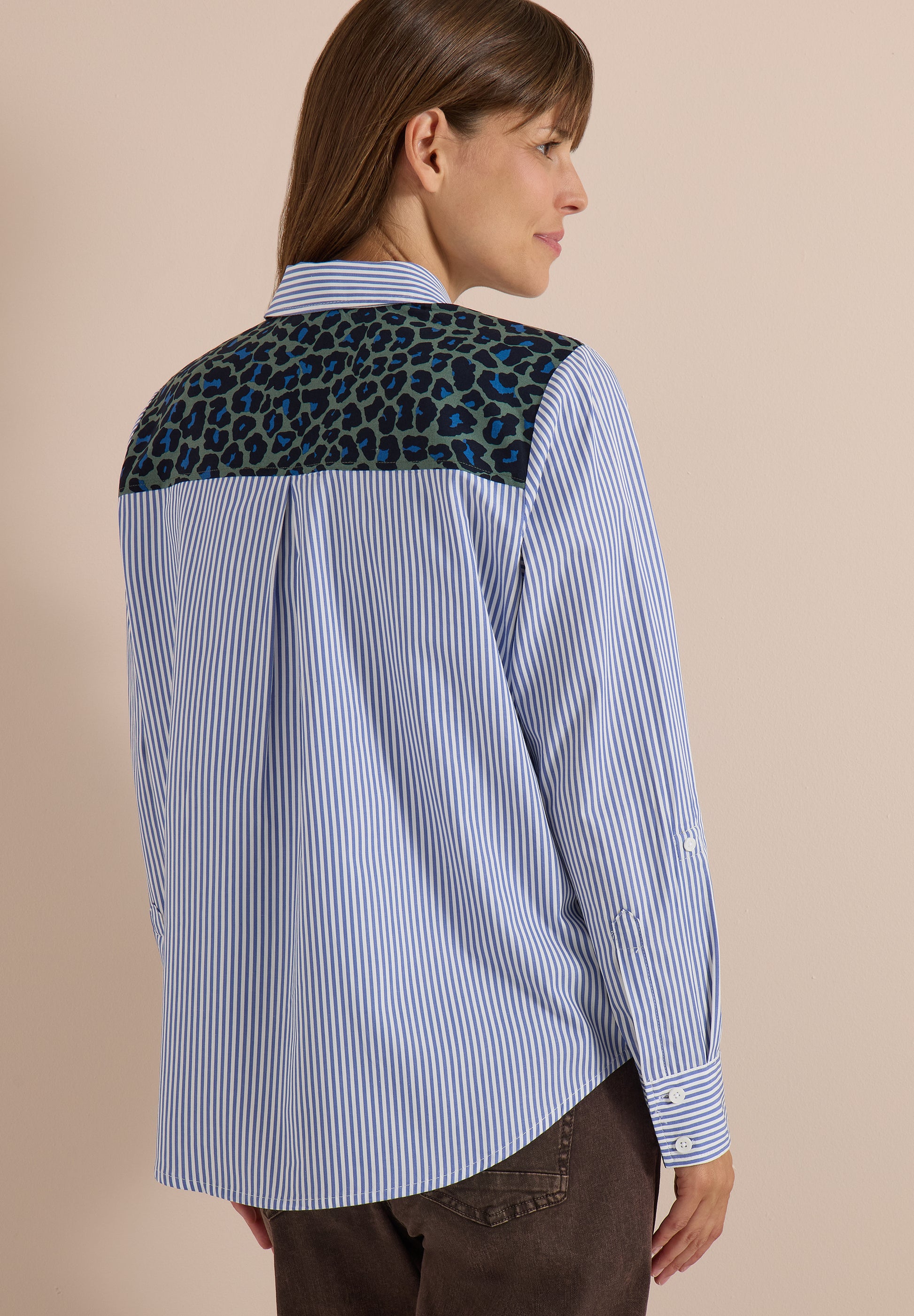 Cecil Blouse Stripe Blauw - OAK Fashion Noordwolde