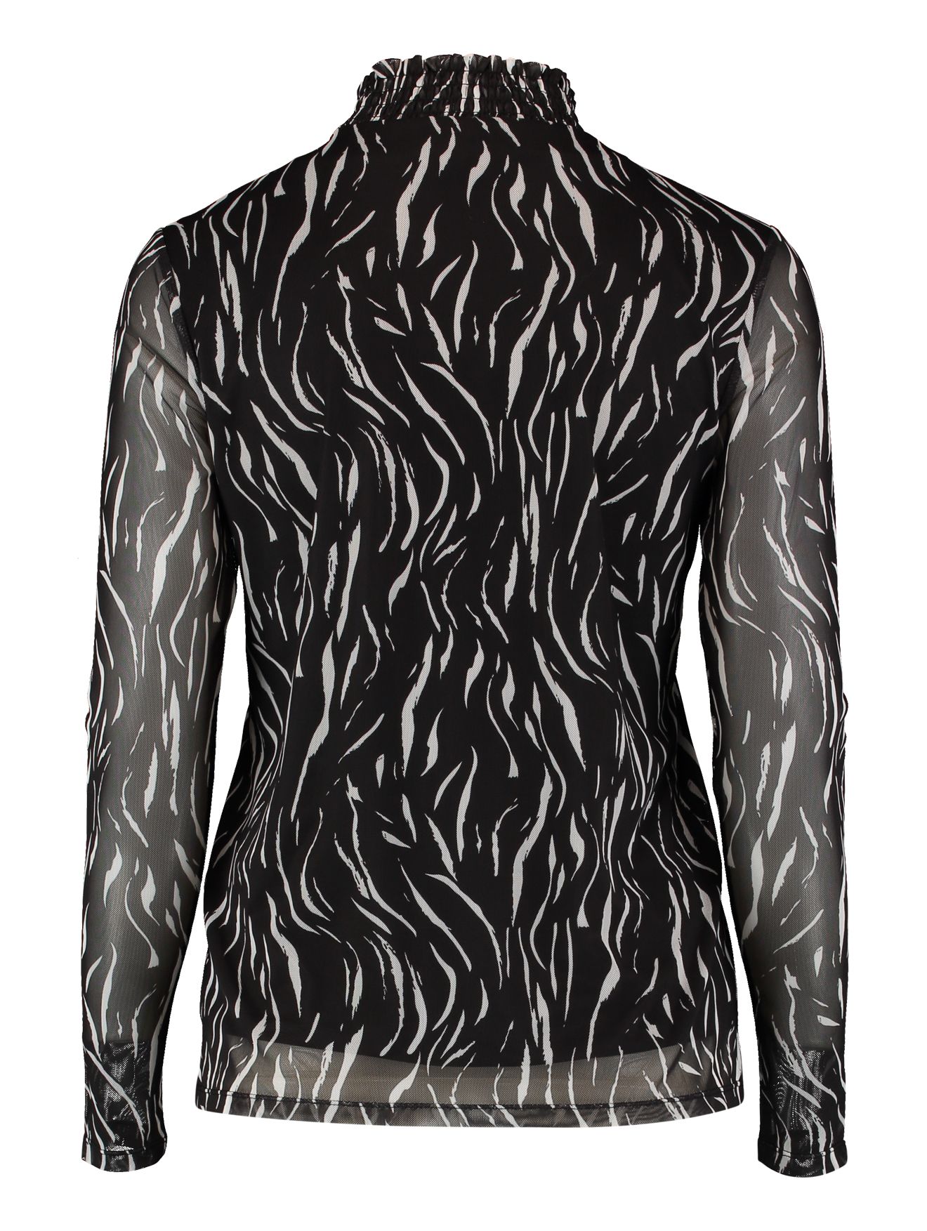 Haily's Mesh Top Zebra Zwart - OAK Fashion Noordwolde