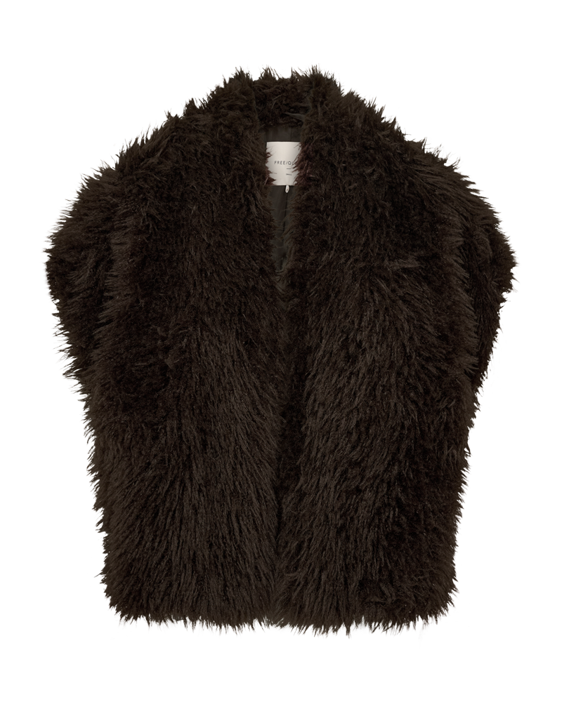 Freequent Vest Fine Bruin - OAK Fashion Noordwolde