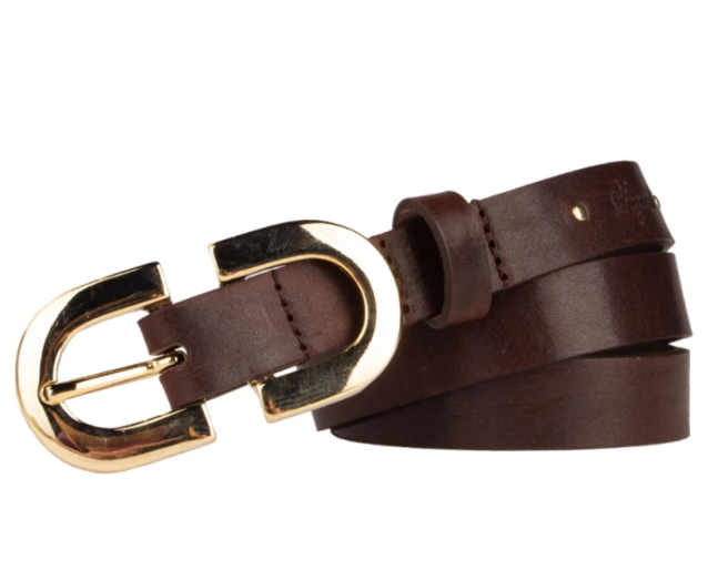 Riem met ovale gesp Brown - OAK Fashion Noordwolde