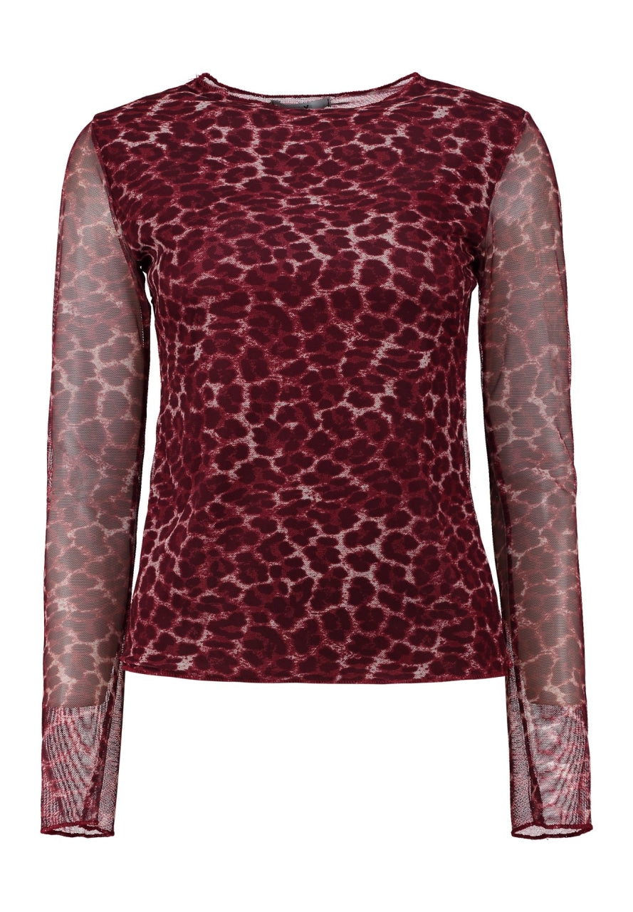 Haily's Mesh Top Valerie Rood - OAK Fashion Noordwolde