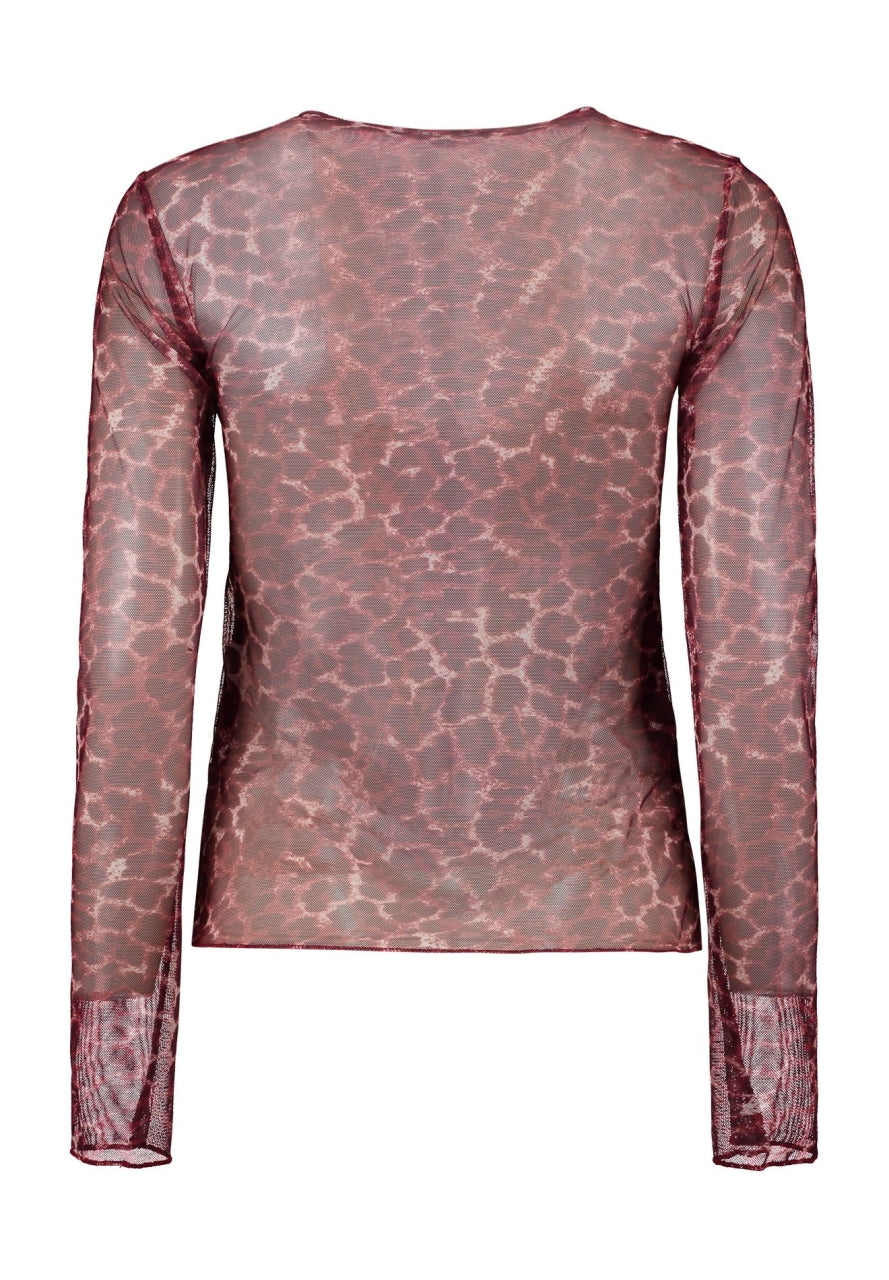 Haily's Mesh Top Valerie Rood - OAK Fashion Noordwolde