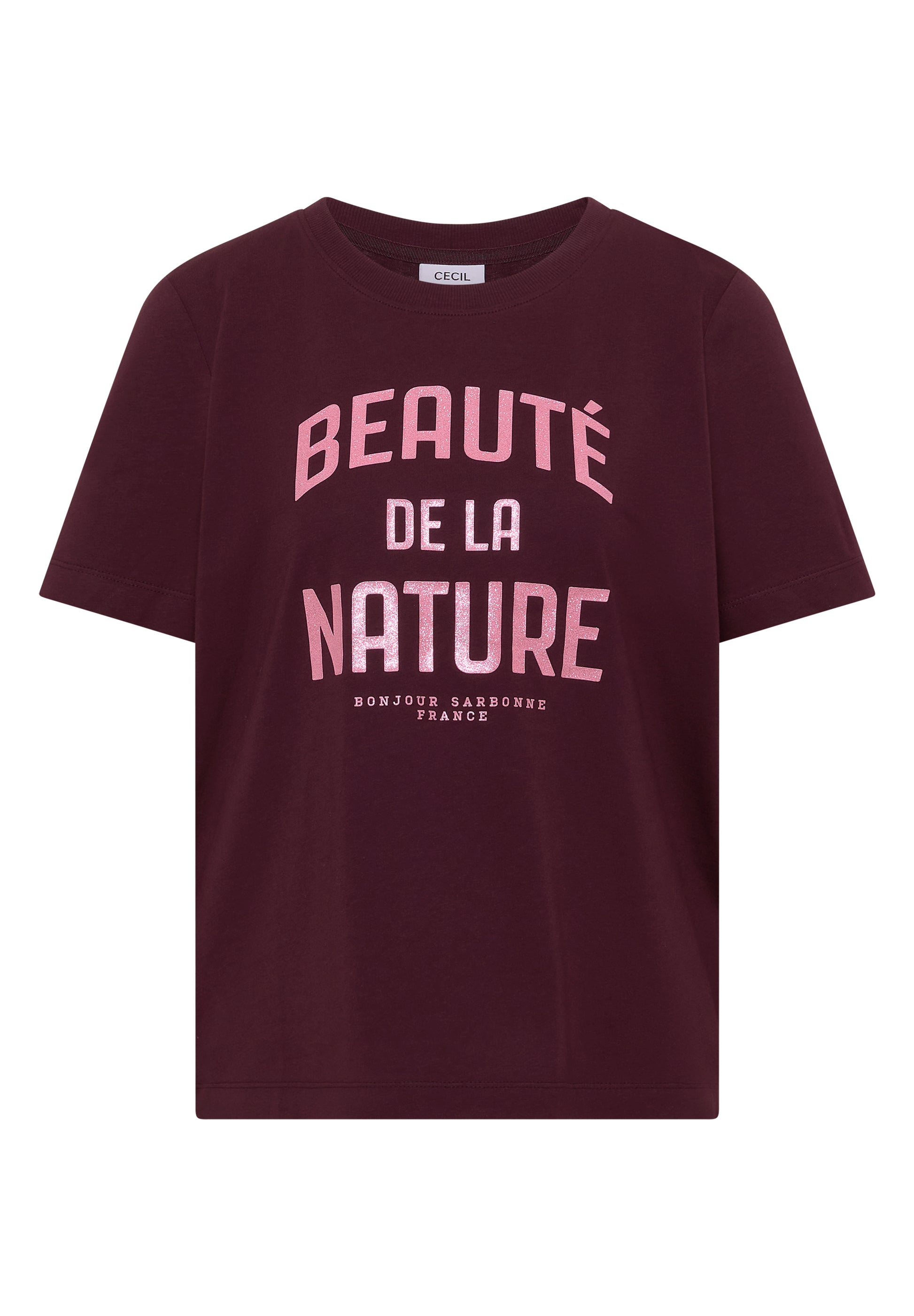 Cecil T-shirt Beaute Rood - OAK Fashion Noordwolde