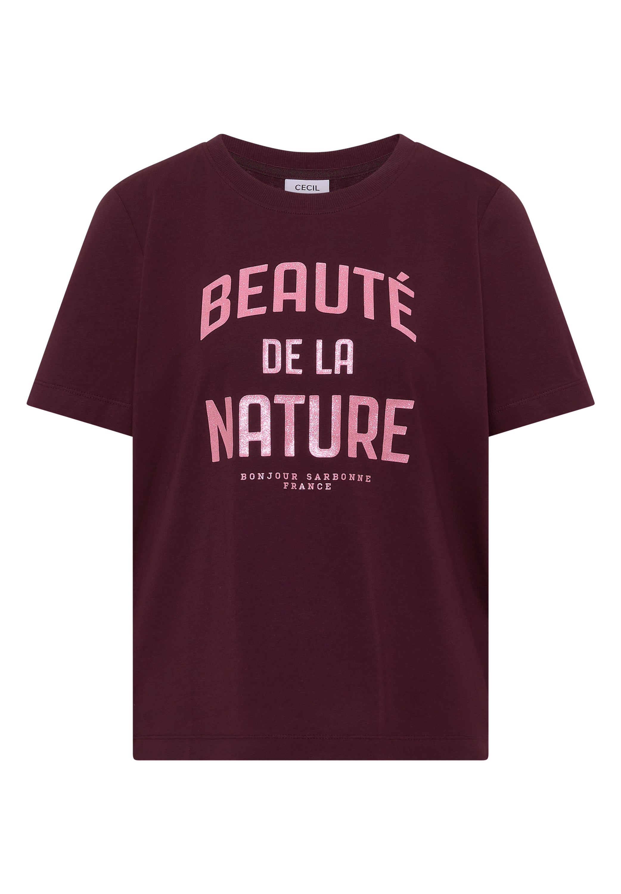 Cecil T-shirt Beaute Rood - OAK Fashion Noordwolde