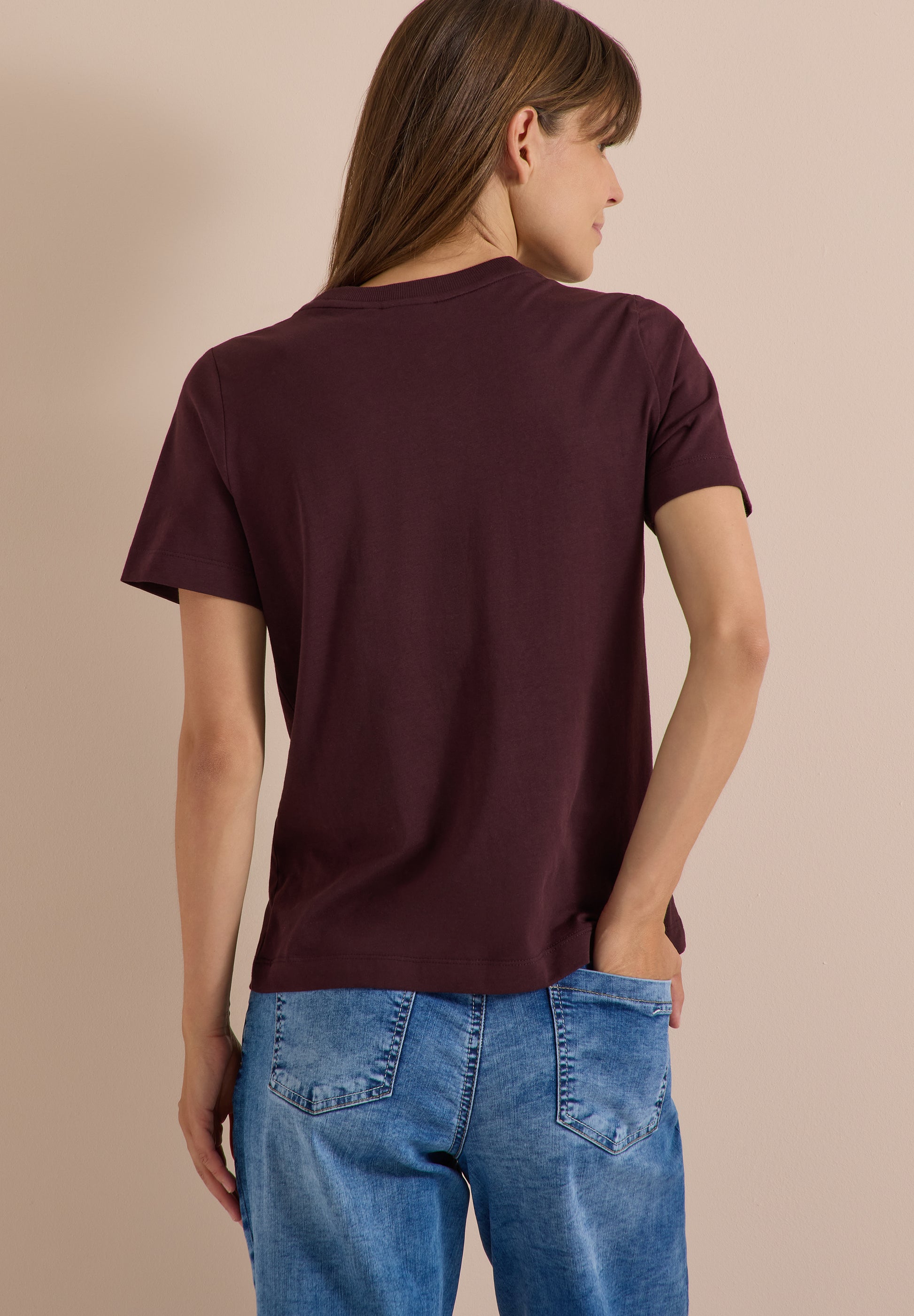 Cecil T-shirt Beaute Rood - OAK Fashion Noordwolde