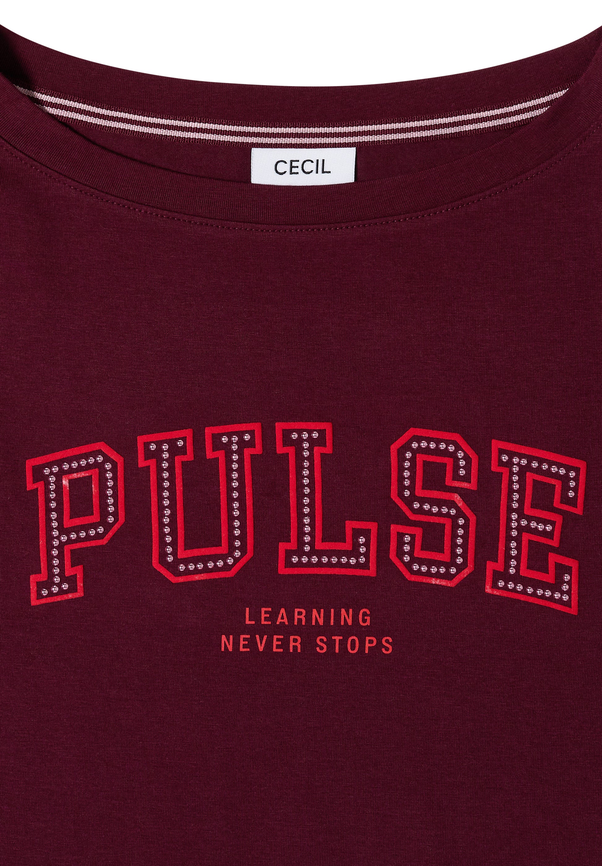 Cecil Top Pulse Rood - OAK Fashion Noordwolde