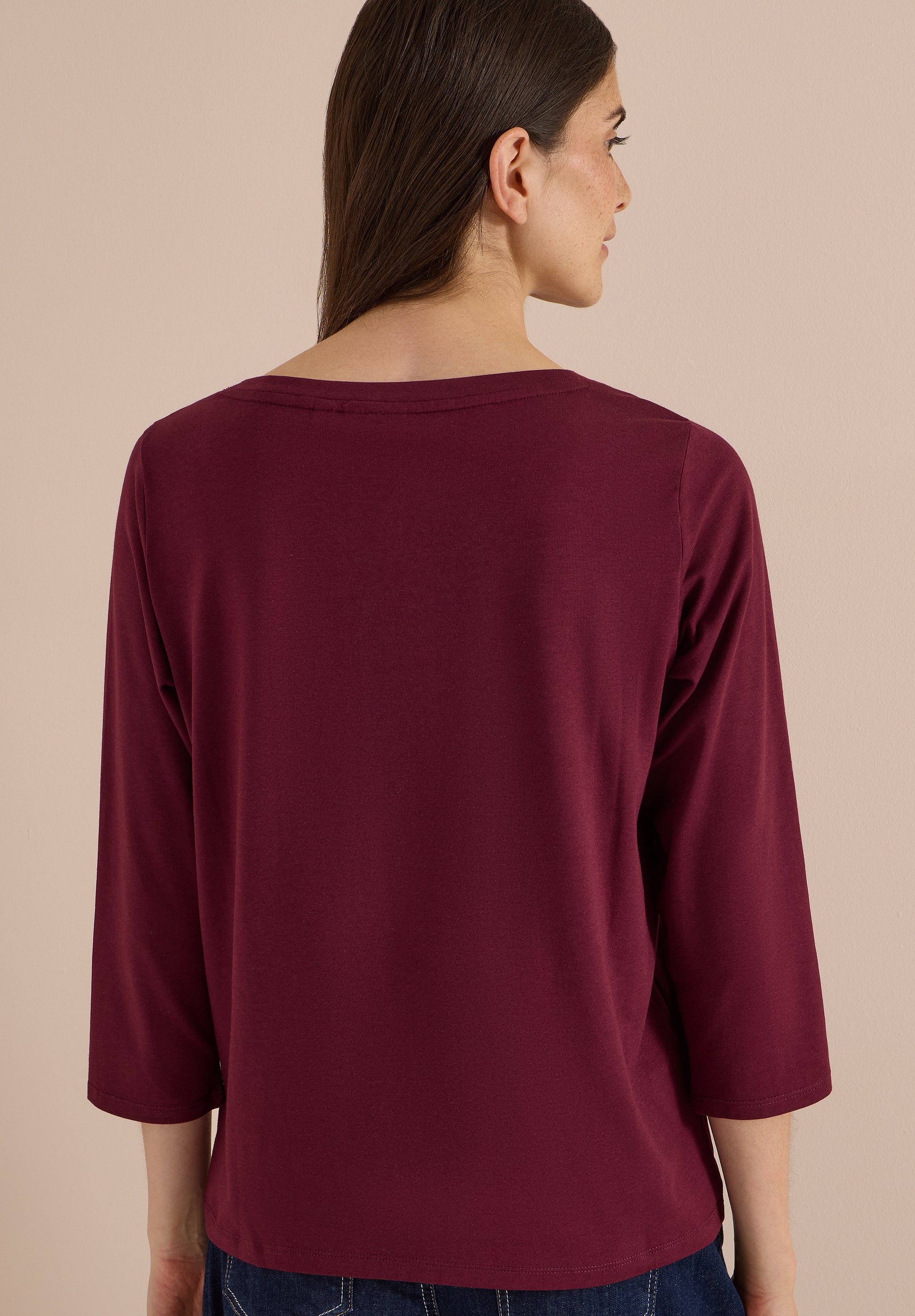 Cecil Top Pulse Rood - OAK Fashion Noordwolde