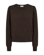 Freequent Pullover Dodo Brown - OAK Fashion Noordwolde