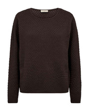 Freequent Pullover Dottie Bruin - OAK Fashion Noordwolde