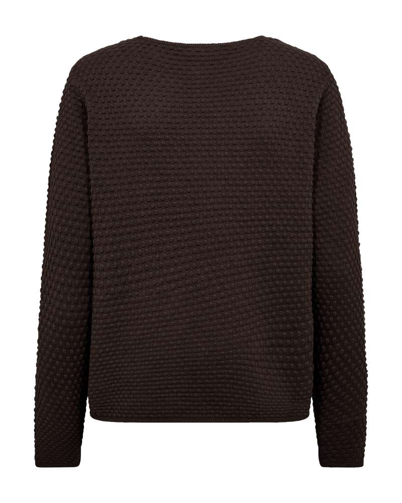 Freequent Pullover Dottie Bruin - OAK Fashion Noordwolde
