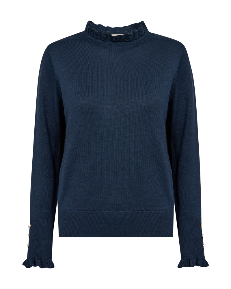 Freequent Pullover Katie Blauw - OAK Fashion Noordwolde