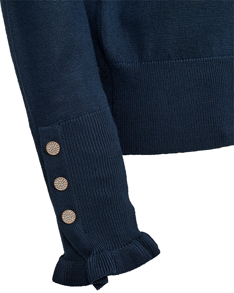 Freequent Pullover Katie Blauw - OAK Fashion Noordwolde
