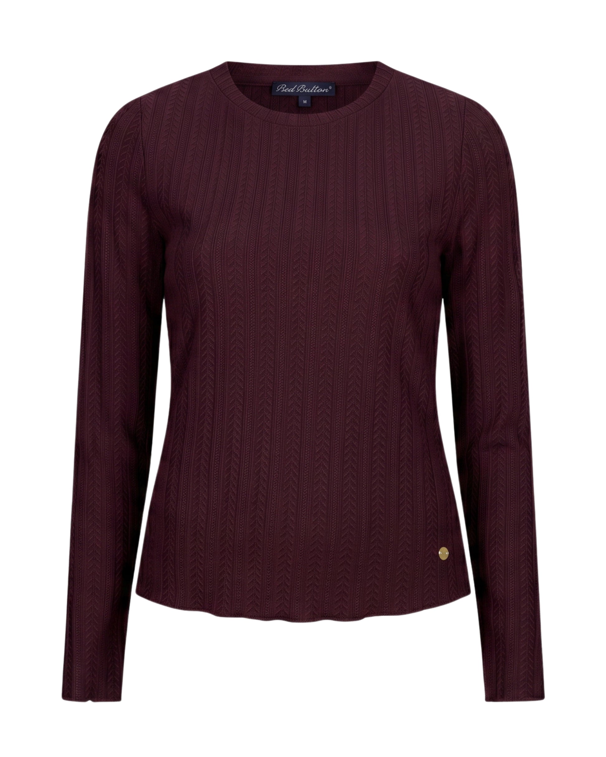 Red Button Red Button Top fine knit burgundy - OAK Fashion Noordwolde