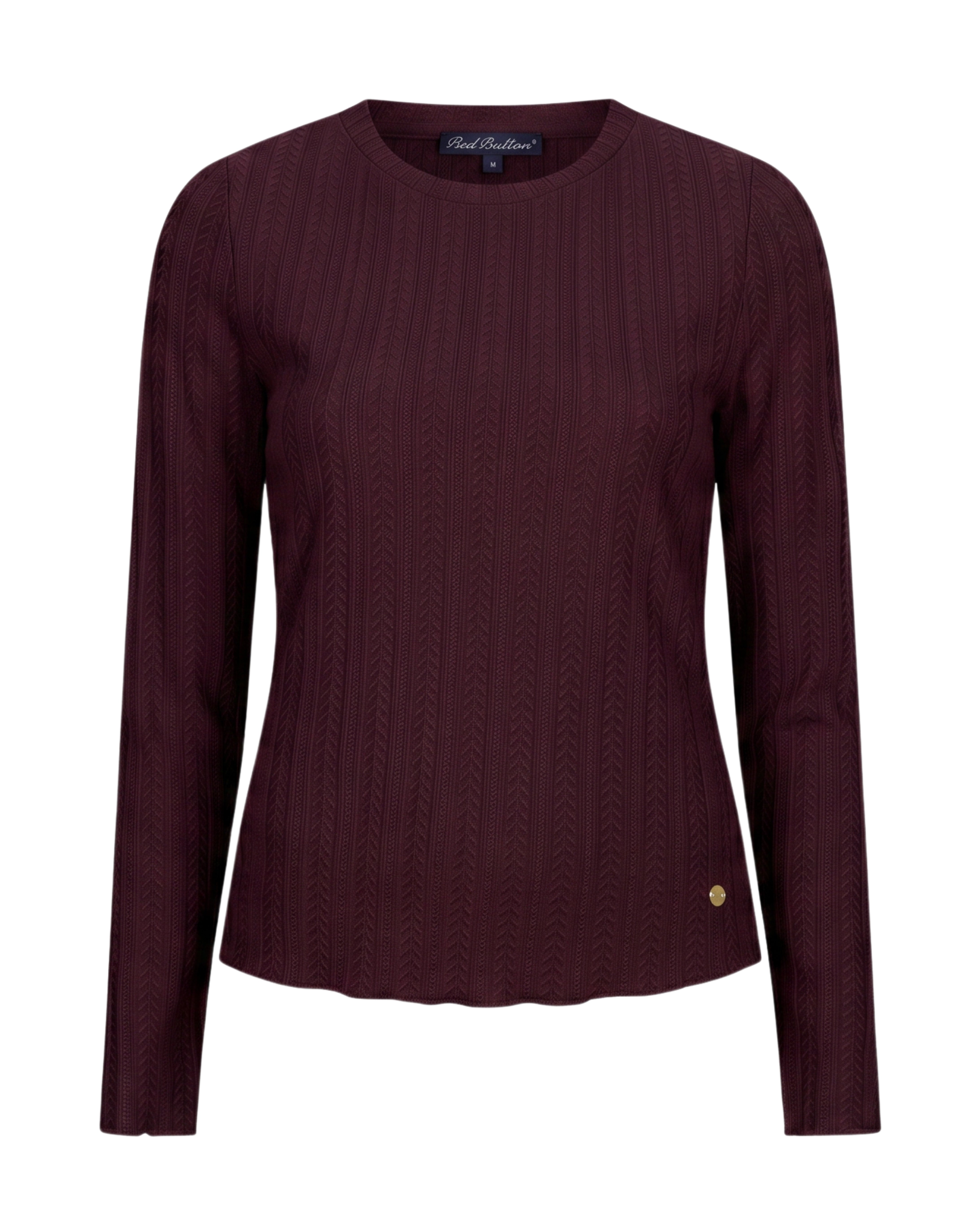 Red Button Red Button Top fine knit burgundy - OAK Fashion Noordwolde