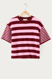 My Jewellery Top Streep Fluffy Roze - OAK Fashion Noordwolde