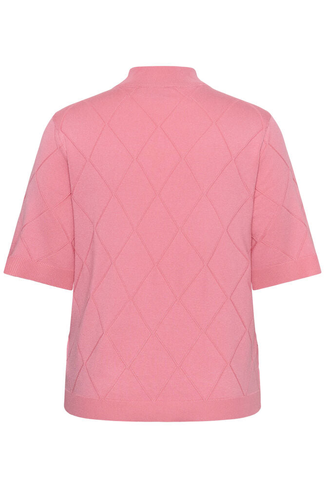 Kaffe Curve KClizzy Argyle Knit Wild Rose - OAK Fashion Noordwolde