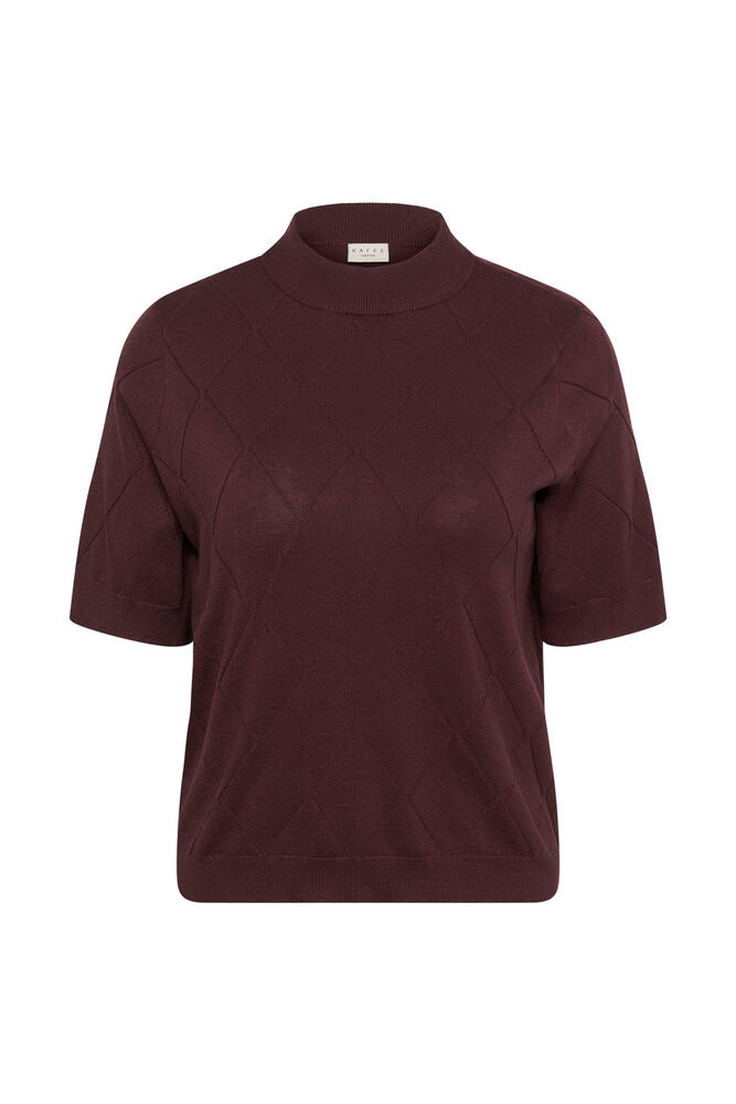 Kaffe Curve KClizzy Argyle Knit Fudge - OAK Fashion Noordwolde