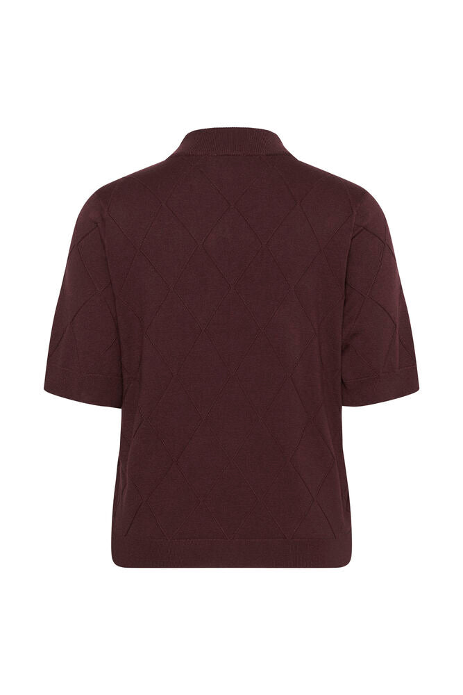 Kaffe Curve KClizzy Argyle Knit Fudge - OAK Fashion Noordwolde