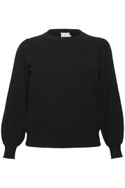 Kaffe Curve KCloni Knit Pullover Black Deep - OAK Fashion Noordwolde