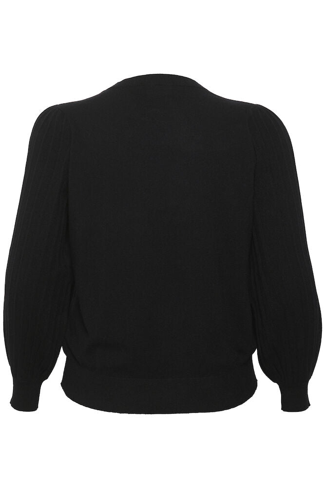 Kaffe Curve KCloni Knit Pullover Black Deep - OAK Fashion Noordwolde