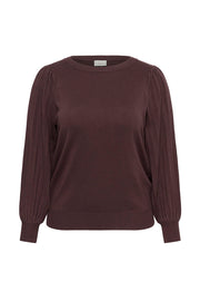 Kaffe Curve KCloni Knit Pullover Fudge - OAK Fashion Noordwolde
