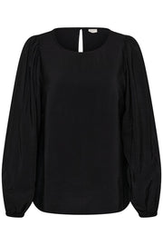 Kaffe Curve KCgila Blouse Black Deep - OAK Fashion Noordwolde